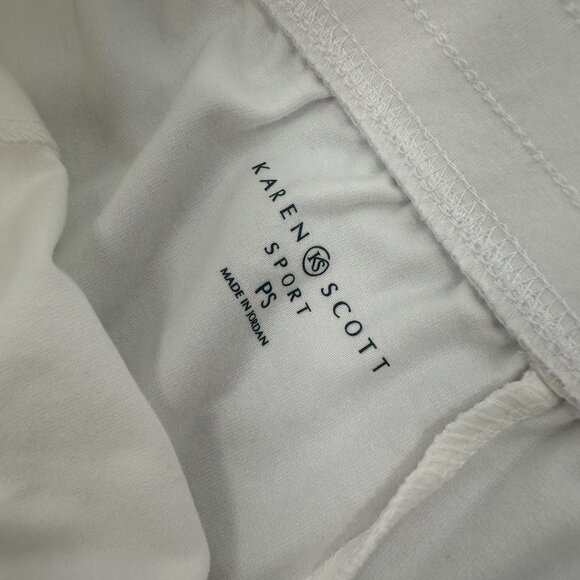 NEW! Karen Scott Sport Shorts Petites PS Bright White Drawstring Pockets Cotton - Picture 7 of 11
